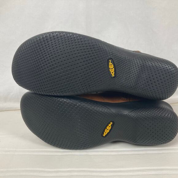 KEEN Bern Ankle Boots 8.5 Caramel Brown Buckle Strap Comfort Casual Side Zipper - Picture 7 of 10